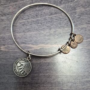 ALEX AND ANI Silver Charm Bangle Bracelet